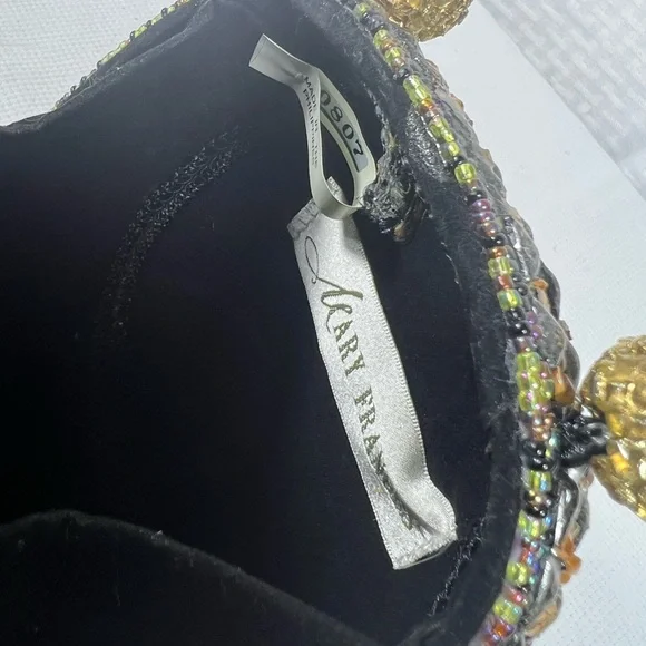 Mary Frances Beaded Floral Mini Handbag Purse - Picture 10 of 12